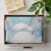 Papier Mousseline Joli Snowmen Snowflakes Ice Blue Noël (Cadeau)