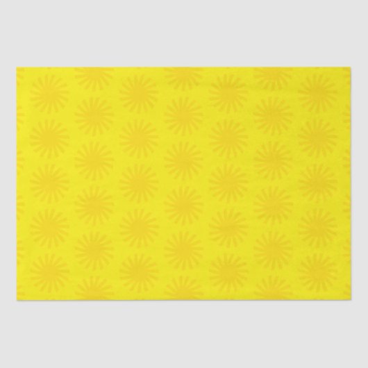 Papier Mousseline Joli soleil jaune motif moderne plaisir lumineux (Recto)