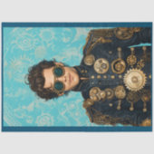 Papier Mousseline Joli Steampunk Man Ornate Jacket P5 Découpage (Recto)