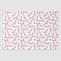 Joli Sucre de canne rouge et blanc Motif de Noël