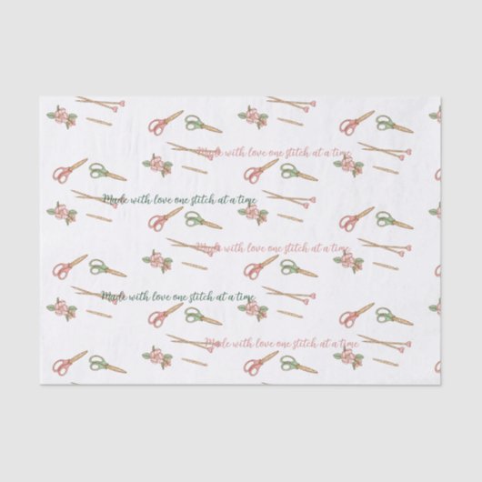 Papier Mousseline Joli Tricot Pastel Thème Personnalisé (Recto)