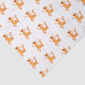 Papier Mousseline Joli triton orangé joyeux (Détail)