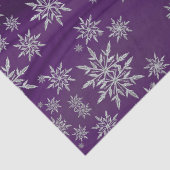 Papier Mousseline Joli violet glace Cristal Snowflakes Noël  (Détail)