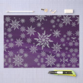 Papier Mousseline Joli violet glace Cristal Snowflakes Noël  (Artisanat)