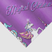 Papier Mousseline Joli violet magique Noël Unicorne (Détail)