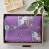 Papier Mousseline Joli violet magique Noël Unicorne (Cadeau)