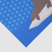 Papier Mousseline Joli Walrus de Noël et Snowflakes (Détail)