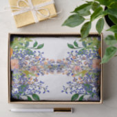 Papier Mousseline Jolie aquarelle bleu orange (Cadeau)