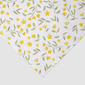 Papier Mousseline Jolie aquarelle jaune fleurit Motif (Détail)