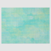 Papier Mousseline Jolie aquarelle verte à rayures Aqua (Recto)