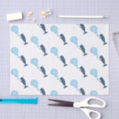 Papier Mousseline Jolie baleine à sperme soufflant bulles dessin (Artisanat)