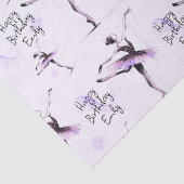Papier Mousseline Jolie Ballerina N'Importe Quel Nom Violet Annivers (Détail)