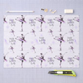 Papier Mousseline Jolie Ballerina N'Importe Quel Nom Violet Annivers (Artisanat)