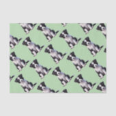 Papier Mousseline Jolie Bordure Collie Puppy (Recto)