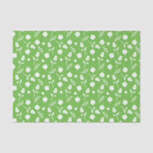 Papier Mousseline Jolie chaux vert Roses Roses Roses Rosebud Floral 