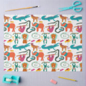 Papier Mousseline Jolie couleur Abstraits Animaux Enfants Motif (Artisanat)
