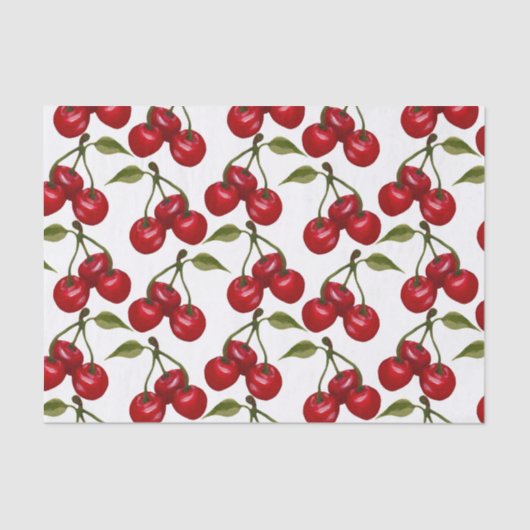 Papier Mousseline Jolie couleur rouge cerise (Recto)