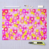 Papier Mousseline Jolie douche à fleurs rose (Artisanat)