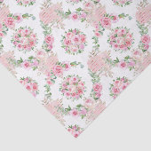 Papier Mousseline Jolie et douce fleurs roses motif Decoupage (Détail)