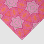 Papier Mousseline Jolie étoile rose et orange (Détail)