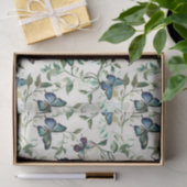 Papier Mousseline Jolie Fête des mariées de papillons bleus (Cadeau)