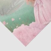Papier Mousseline Jolie fille Pastel Rose Princesse (Détail)