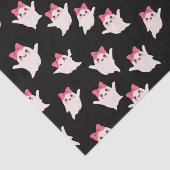 Papier Mousseline Jolie Fille Rétro Fantôme avec poil rose (Détail)