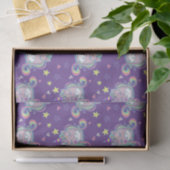 Papier Mousseline Jolie fille Unicorn Étoiles et Coeurs Motif (Cadeau)