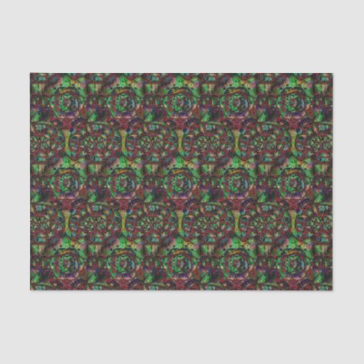 Papier Mousseline Jolie flambée de fleurs Abstraite (Recto)