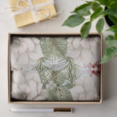 Papier Mousseline Jolie florale de Noël découpage papier de tissus (Cadeau)