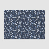 Papier Mousseline Jolie Florales Bleues Découpage (Recto)