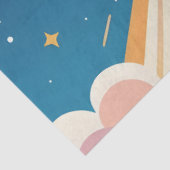 Papier Mousseline Jolie fusée spatiale qui décolle (Détail)