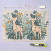 Papier Mousseline Jolie girafe fleurie (Artisanat)