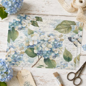 Papier Mousseline Jolie Hydrangea Bleu Éphémère Découpe Script