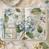 Papier Mousseline Jolie Hydrangea Bleu Éphémère Découpe Script