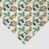 Papier Mousseline Jolie Jungle Safari Lion Tiger Elephant Cadeau (Détail)