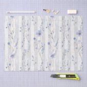 Papier Mousseline Jolie Lavande Fleurs Blanches Rayures Shower de Ma (Artisanat)