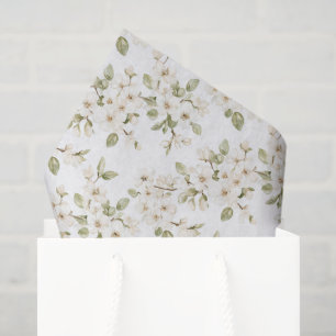 Papier Mousseline Jolie Mariage Arbre Fleurissant Crème