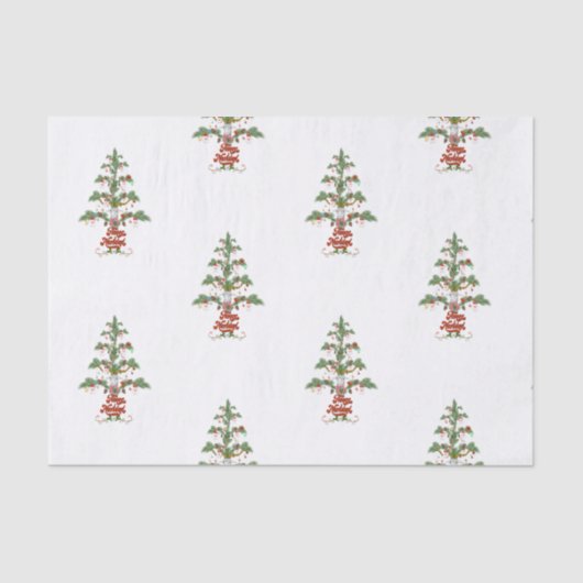 Papier Mousseline Jolie mouton Arbre de Noël Fleece Navidad (Recto)