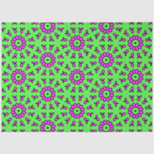 Papier Mousseline Jolie page de découpage de fleurs vert pourpre et