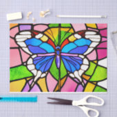 Papier Mousseline Jolie page de découpage en verre de papillon (Artisanat)