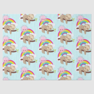 Papier Mousseline Jolie parcelle en parfum avec soleil et arc en cie