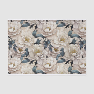 Papier Mousseline Jolie Peonies blanches Illustration Arrière - plan