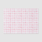 Papier Mousseline Jolie Plaid Rose Blanc Rayures Shower de Mariage (Recto)