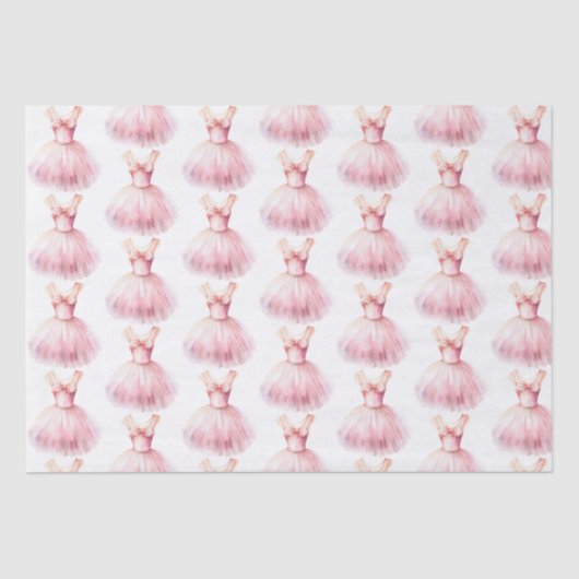 Papier Mousseline Jolie robe de ballet rose (Recto)