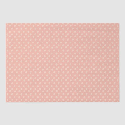 Papier Mousseline Jolie Rose Pâle à Points (Recto)