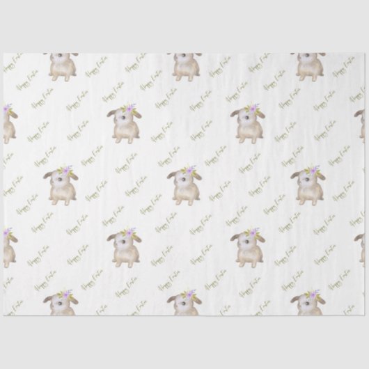 Papier Mousseline Jolie Série Bunny Pâques Design 2 (Recto)