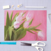 Papier Mousseline Jolie tulipe rose (Artisanat)
