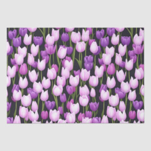 Papier Mousseline Jolie Tulipe rose violet Art Flora