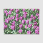 Papier Mousseline Jolie Tulipes pourpres Florale (Recto)